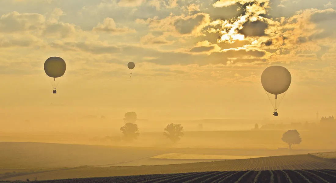 Gasballone Sonnenaufgang © Ballonmuseum Gersthofen