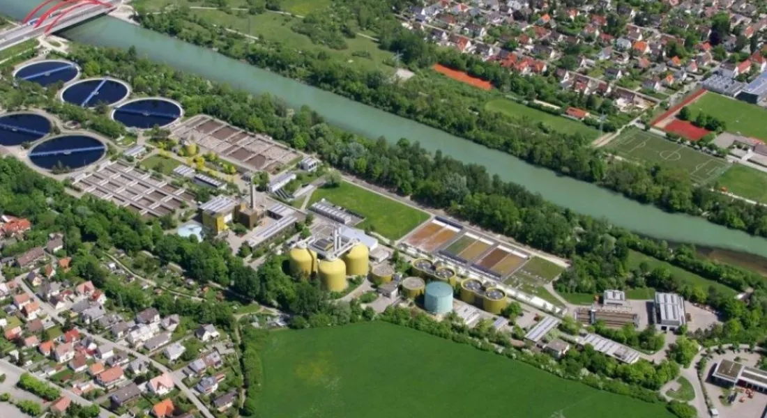 Luftbild Kläranlage Augsburg