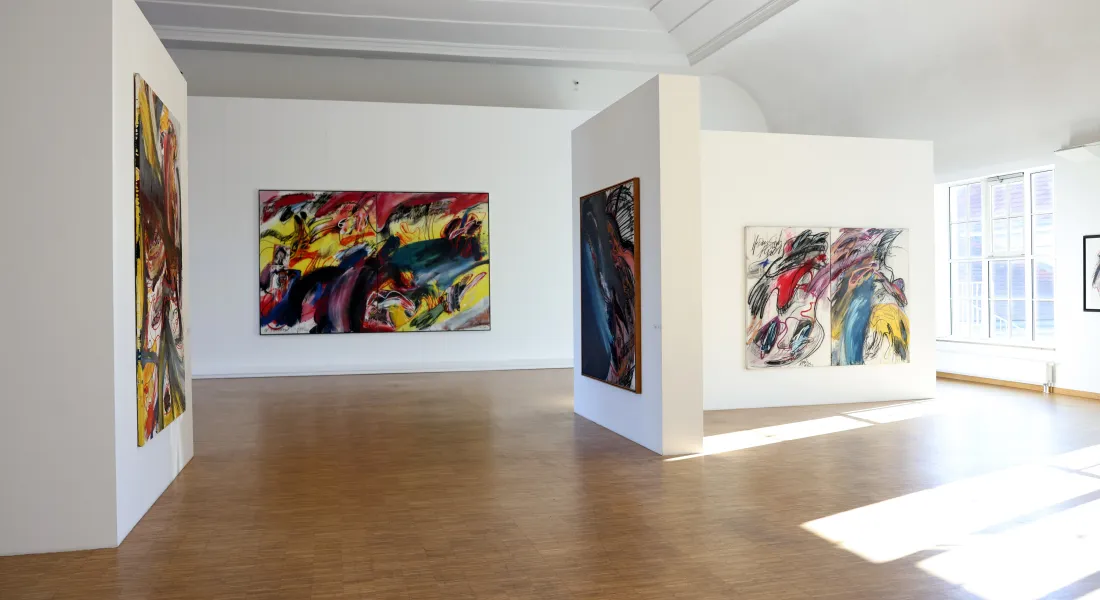 Ausstellungsansicht »Walter Stöhrer – Retrospektive«, Galerie Noah, Glaspalast Augsburg, 2025. © Joachim Schafnitzl
