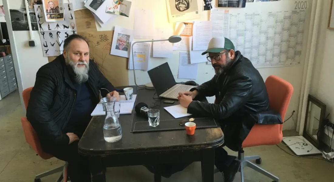 Siegfried Zagler und Jürgen Kannler in der Redaktion von a3kultur