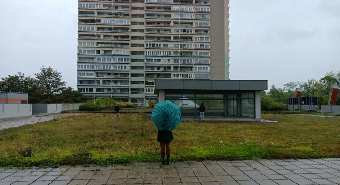 Schwabencenter an einem Regentag