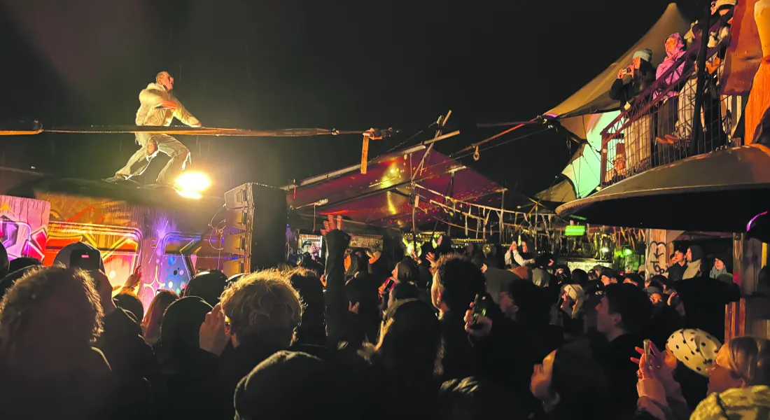 Der Berliner Rapper Soho Bani beim Guerilla-Konzert in München