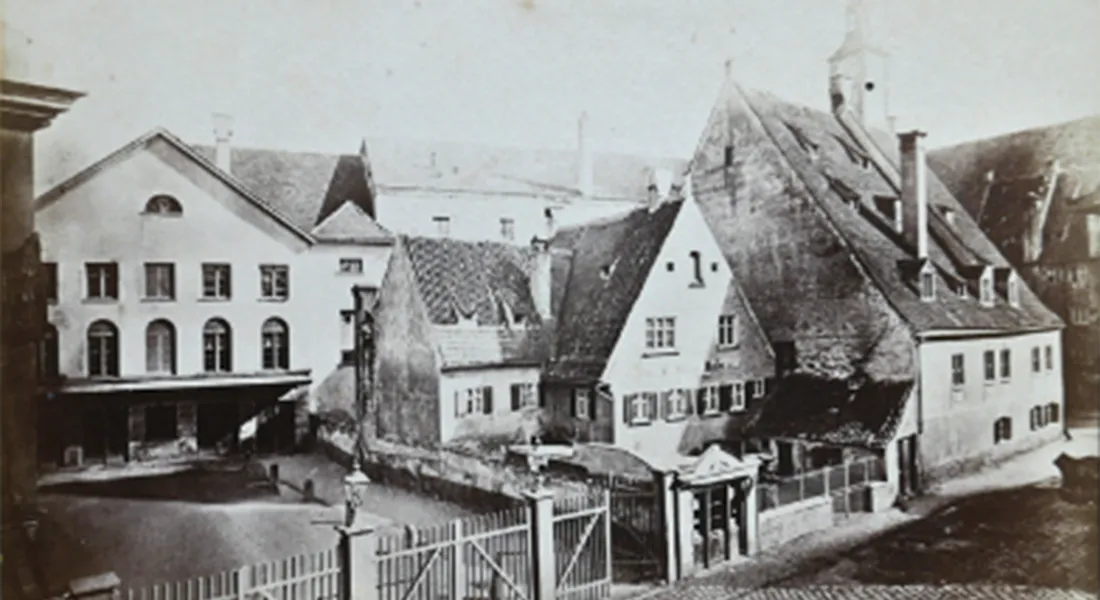 Das alte Theater in der Jakobervorstadt am Lauterlech, ca. 1885/90