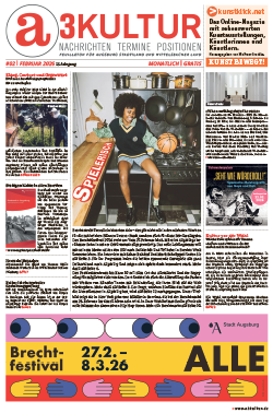 a3kultur Titelseite Februar 2026