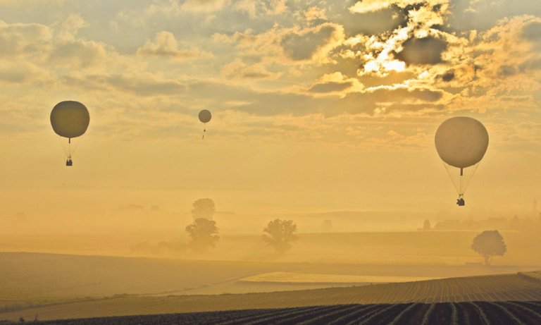 Gasballone Sonnenaufgang © Ballonmuseum Gersthofen
