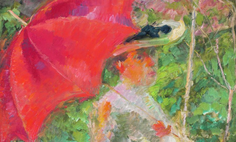 Der rote Sonnenschirm © Nationalgalerie Sloweniens