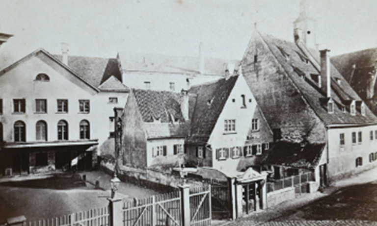 Das alte Theater in der Jakobervorstadt am Lauterlech, ca. 1885/90