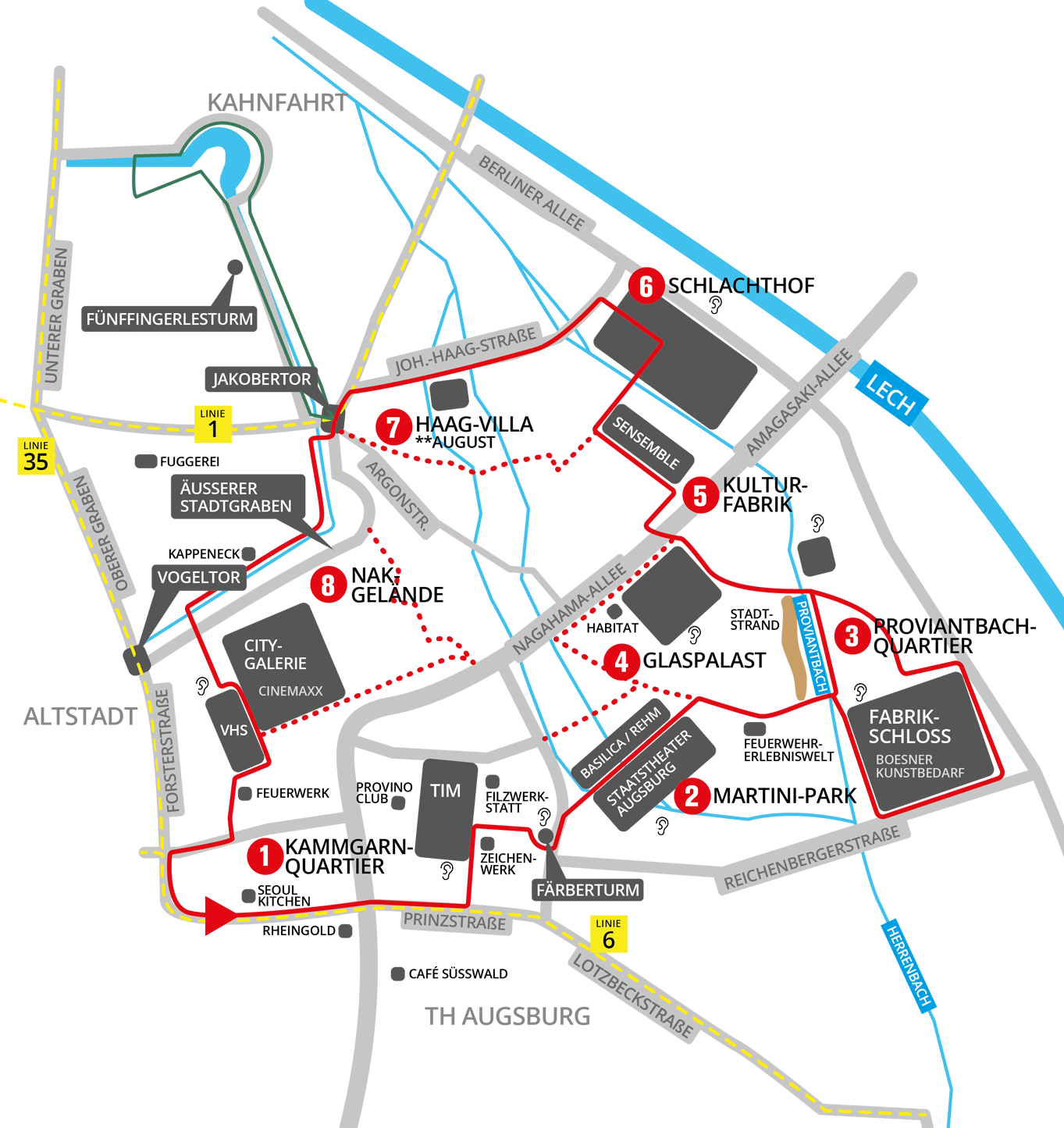 Textilviertel Augsburg Kulturwege